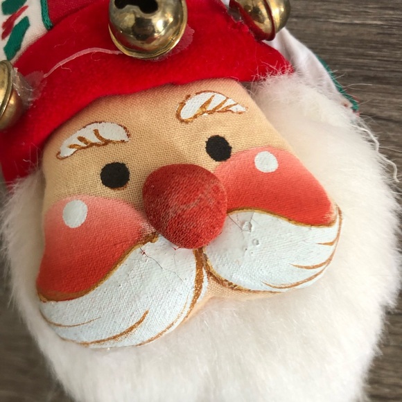Vtg Santa Claus Ornament with Bells - Picture 6 of 8